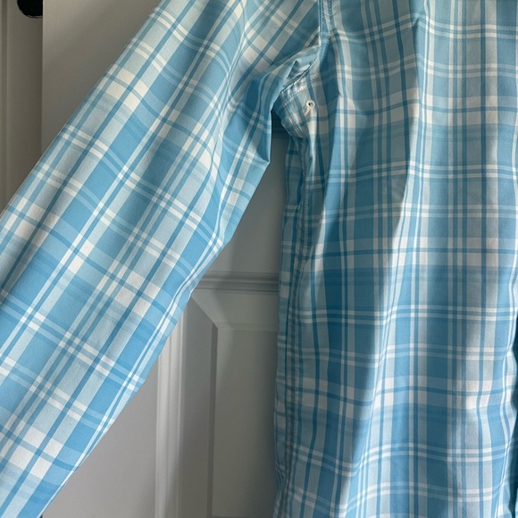 Southern Tide Youth Palm Canyon Plaid Intercoastal Sport Shirt - Rain Water - Picture 4 of 8